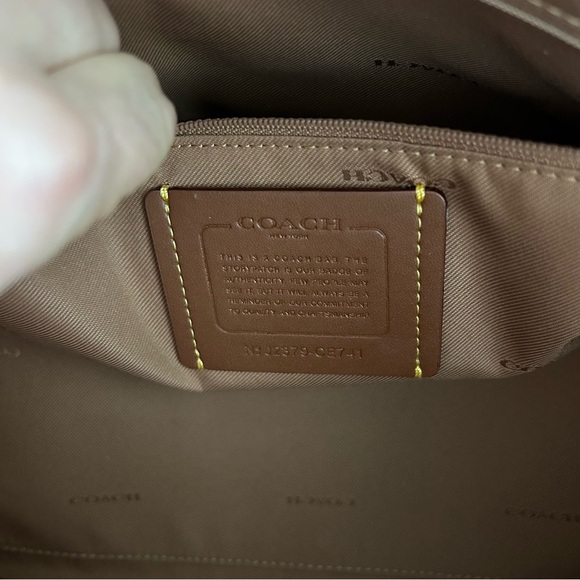 Coach Black Pebble Leather Cara Satchel NWT - Picture 12 of 16